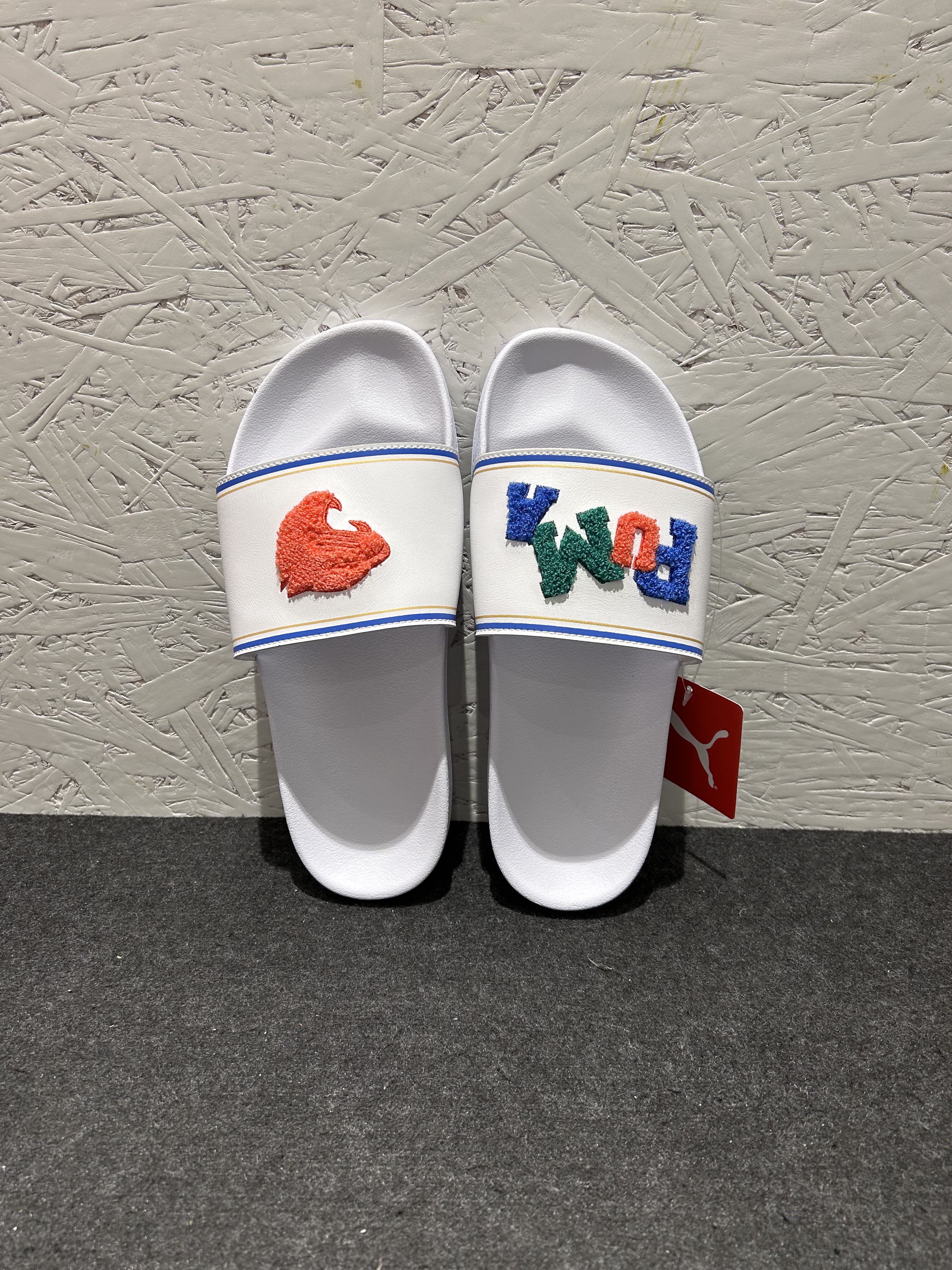 puma彪马正品男女同款鸳鸯图案运动休闲轻便舒适一字拖凉拖372622