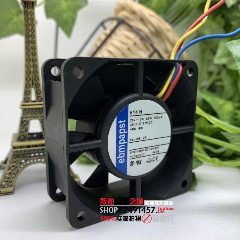 全新德国ebm papst TYP 614HR/H/U/N 24V 3.8W 6025 6CM 变频风扇 - 图0