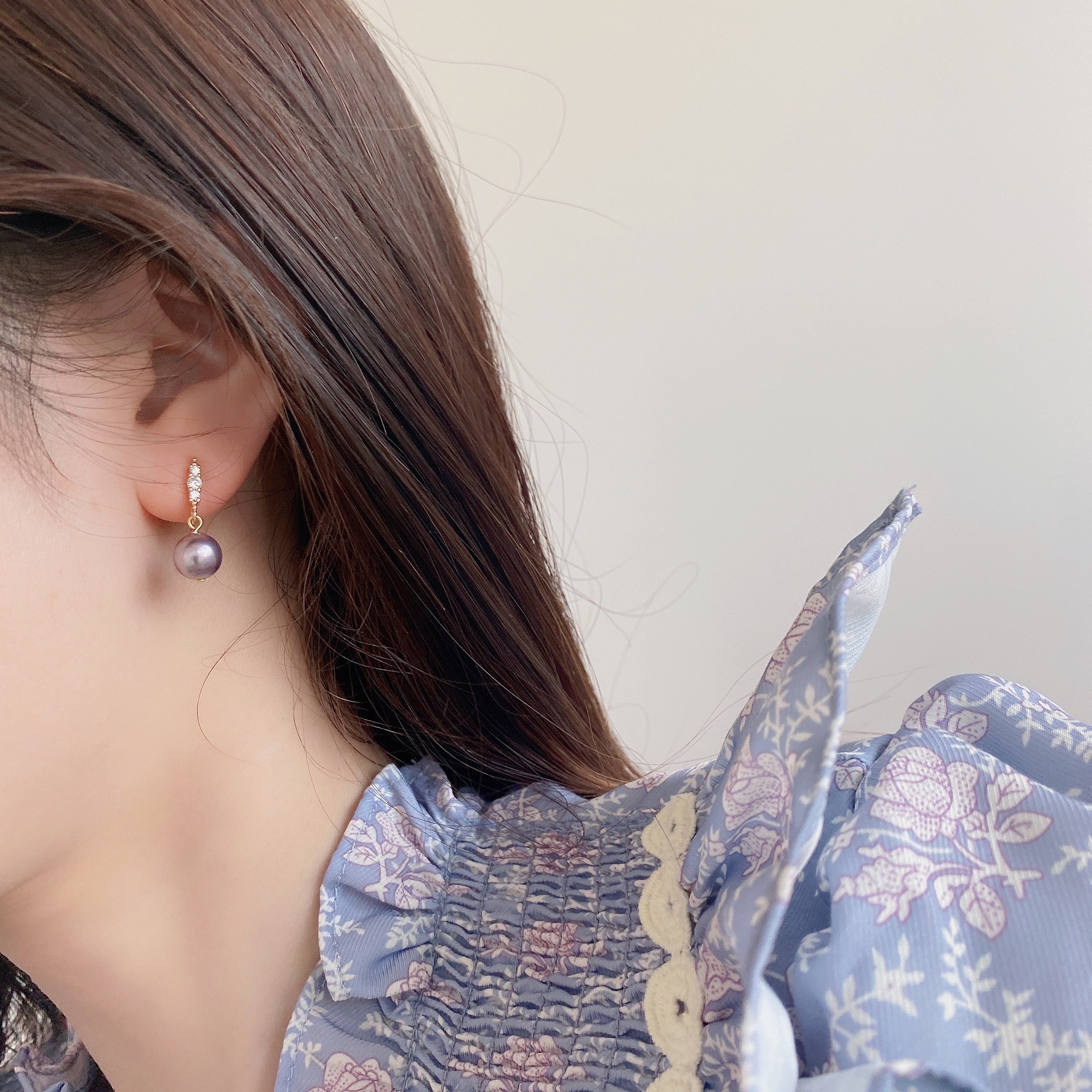 「浪漫香榭」温柔紫色珍珠耳钉女无耳洞蚊香盘耳夹轻奢气质耳环,淘宝优惠券,粉丝福利购,淘宝优惠卷