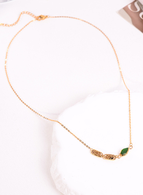 钛钢项链 蛇年限定绿色生肖蛇项链女灵蛇锁骨链小众设计配饰