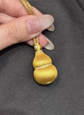 铜合金项链 新中式国潮风丝绒拉丝工艺福禄葫芦项链女高级感配饰