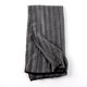 Cool dark charcoal gray striped Japanese style men's scarf