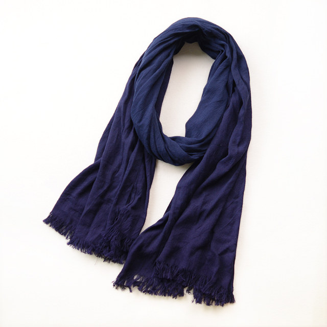 Autumn and winter Japanese style scarf gradient solid color long style for men and women