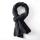 Personalized color matching high-end men's scarf autumn and winter long versatile black gray fashionable cotton and linen scarf Japanese casual