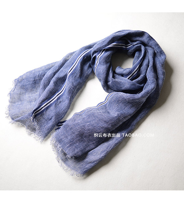 Japanese literary linen small size narrow version trendy scarf