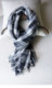 Autumn and winter men's black and white plaid scarf