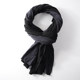 Personalized color matching high-end men's scarf autumn and winter long versatile black gray fashionable cotton and linen scarf Japanese casual