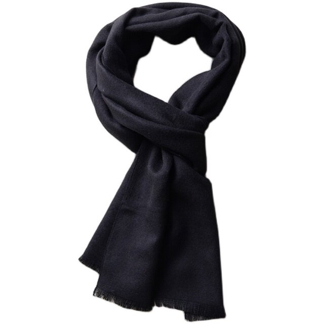 Solid color versatile imitation cashmere winter warm dual-purpose scarf