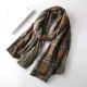 Autumn and winter spliced Japanese men's plaid scarf