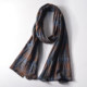 Japanese plaid cotton and linen scarf for men in autumn and winter