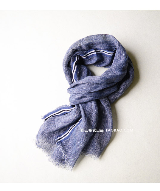 Japanese literary linen small size narrow version trendy scarf