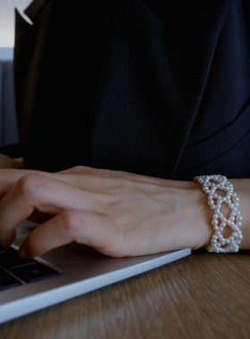 游七月女珍珠复古纯手工