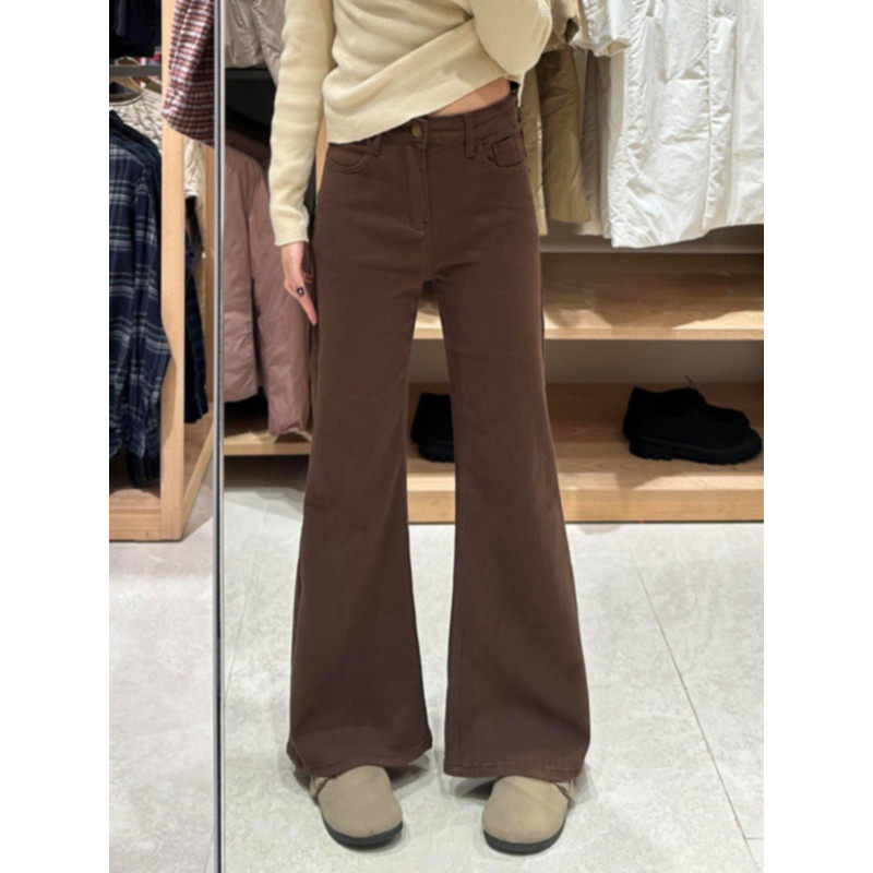 大码胖mm美式复古口袋刺绣微喇牛仔裤女秋冬高腰显瘦阔腿马蹄裤子,淘宝优惠券,粉丝福利购,淘宝优惠卷