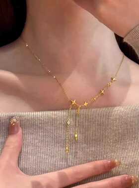 高颜值24k小众送礼项链黄金