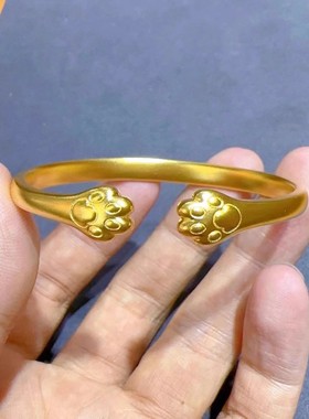 招财纳福可爱猫爪手镯