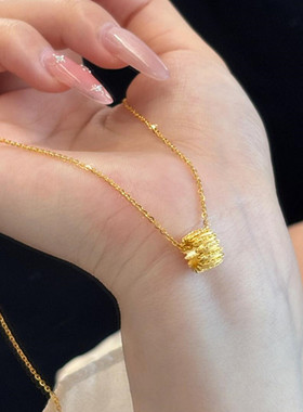 周家同款流金岁月拉丝小蛮腰项链