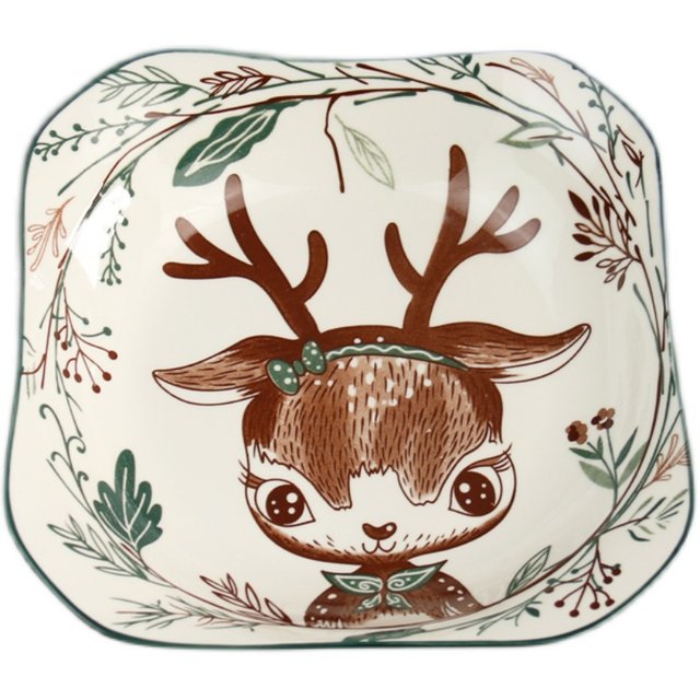 Deep disc ceramic square cartoon 8-inch test recommendation