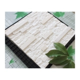 Бежевая изогнутая мозаика на стену, 3D, ископаемые