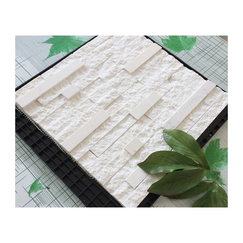 Белая изогнутая мозаика на стену, 3D, ископаемые