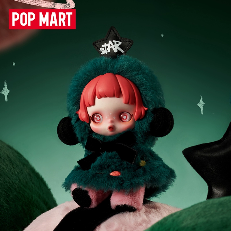 正版现货POPMART泡泡玛特SKULLPANDA冬日乐章毛绒公仔盲盒礼物 - 图0