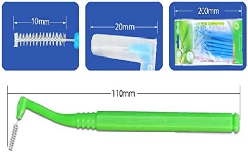 Curved interdental Brush 10 Count 2bags， 1.0-1.2mm(S Blue-图1