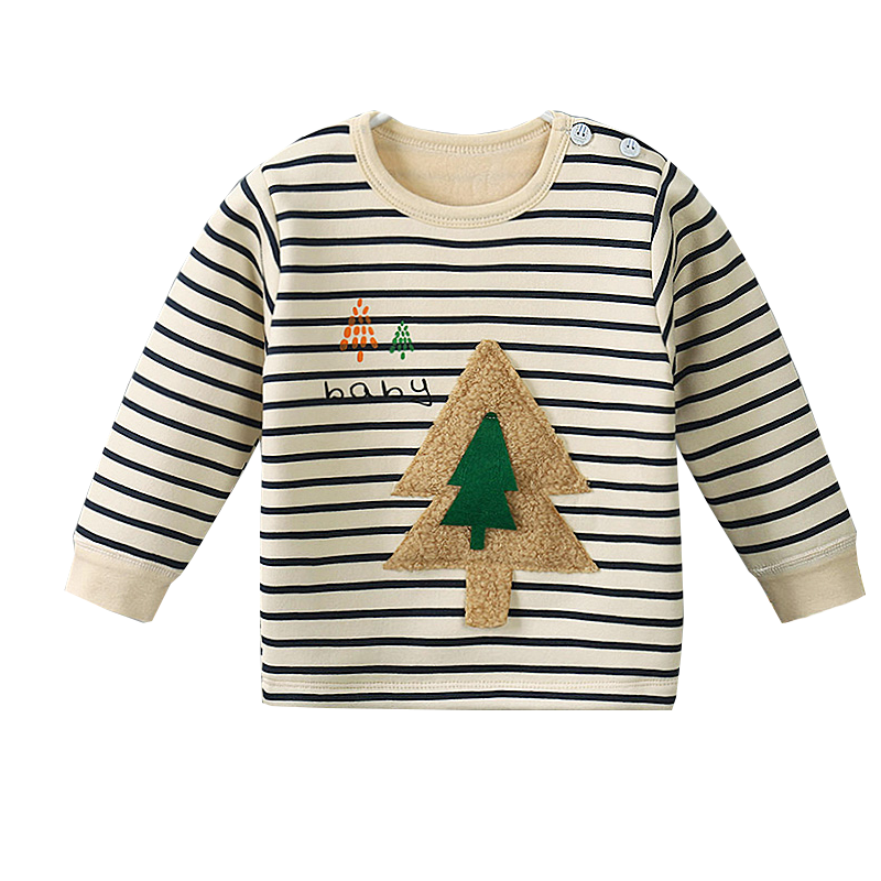 男童女童加绒保暖单件上衣宝宝秋冬加厚打底秋衣婴儿睡衣长袖内衣,淘宝优惠券,粉丝福利购,淘宝优惠卷