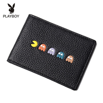 Flower Playboy drivers license leather sheath Male genuine leather Multi-functional car Motor Vehicle Row Pass Card Multi-position clamping sleeve