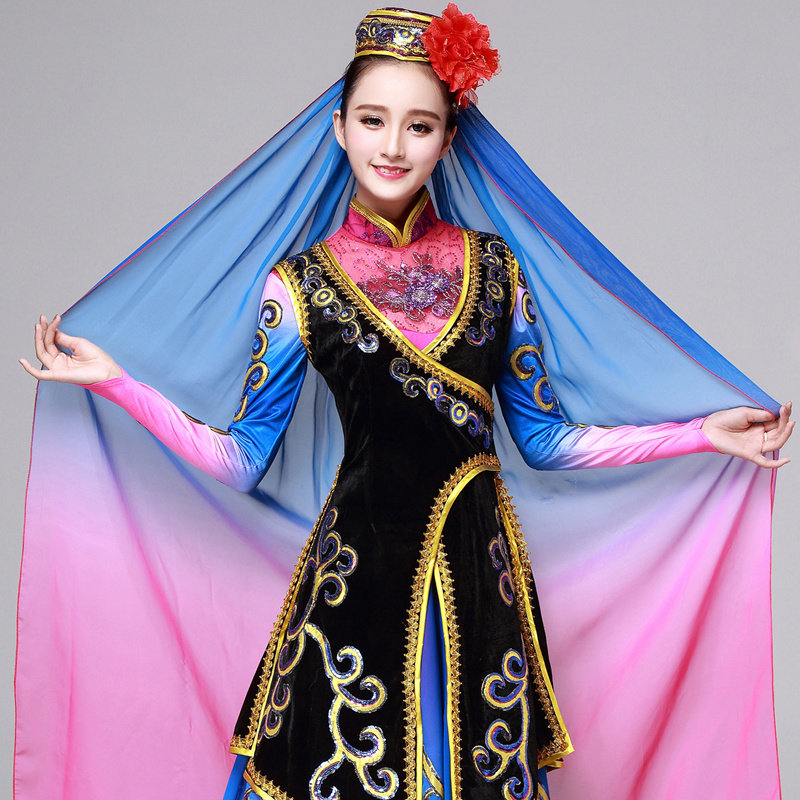 阿幸回族舞蹈演出服装舞蹈女新疆 阿幸民族服装/舞台装