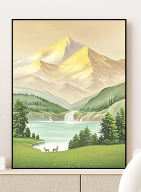 日照金山数字油画手工diy