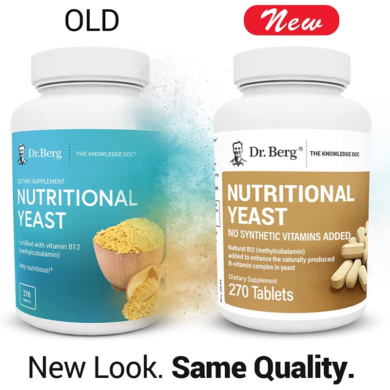 美国直邮Dr.Berg's医生Nutritional Yeast营养酵母片270粒伯格 - 图1