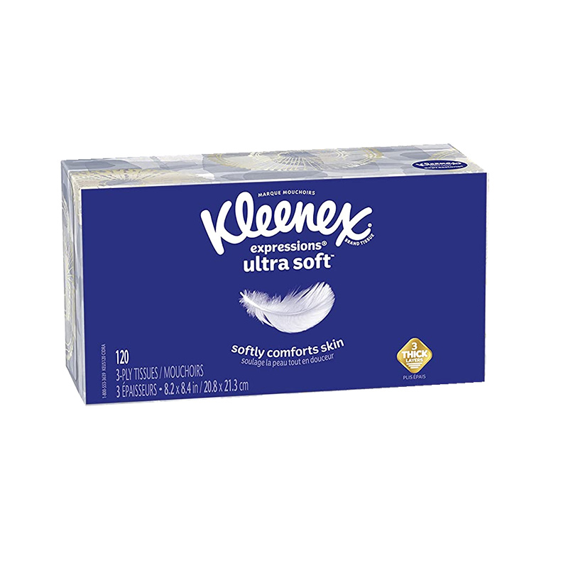4盒120抽美国直邮Kleenex舒洁超柔软抽纸纸巾三层Ultra进口Soft - 图3