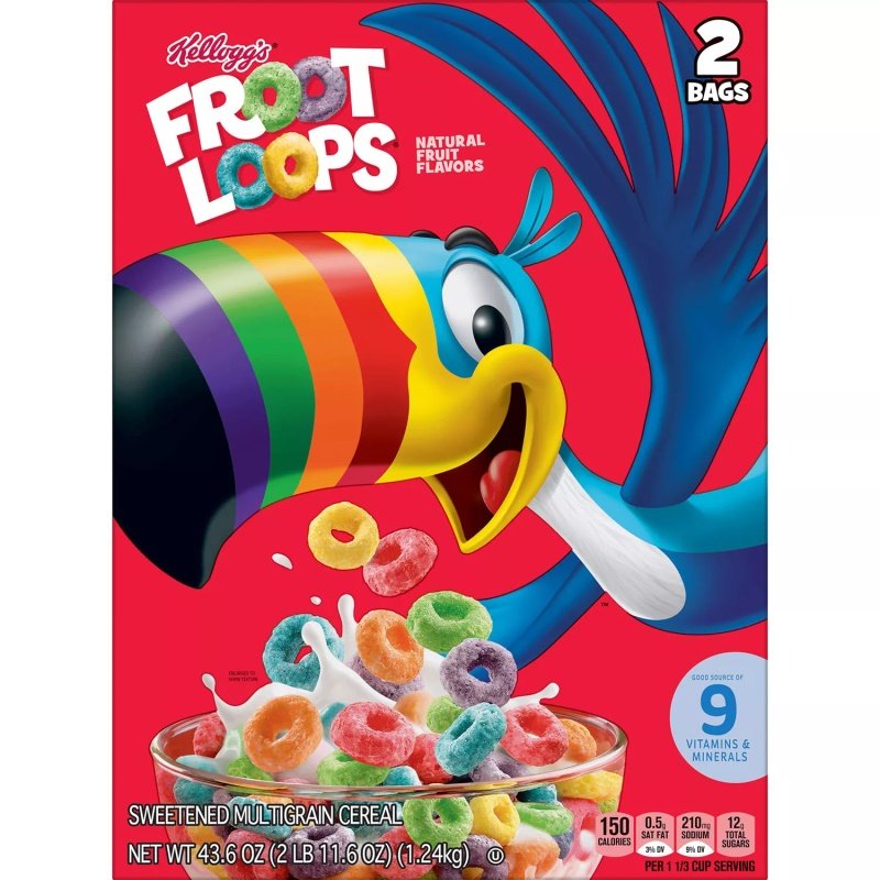 美国直邮家乐氏麦片彩色水果谷物圈圈早餐Kellogg's Froot Loops,淘宝优惠券,粉丝福利购,淘宝优惠卷