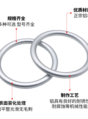 圆环背带圈环背巾环装饰铝环