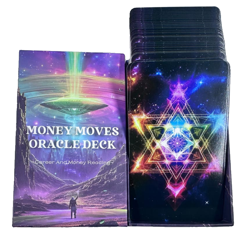 事业塔罗神谕Money Moves Oracle Deck 12X7CM 天地盖英文卡牌 - 图3