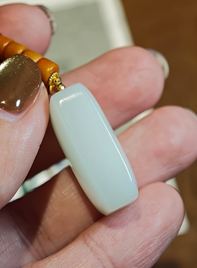 天钺｜谷叙 * 原创设计18k金和田玉籽料无事牌藏风项链