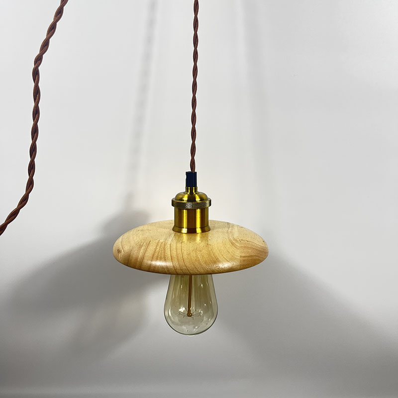 美式复古实木挂灯吊灯店铺装饰民宿卧室服装店吧台床头氛围灯具 - 图2