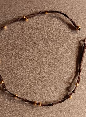 micc小玩意手工编织手绳小菩提款和进口内镀金黄金色款细小福利款