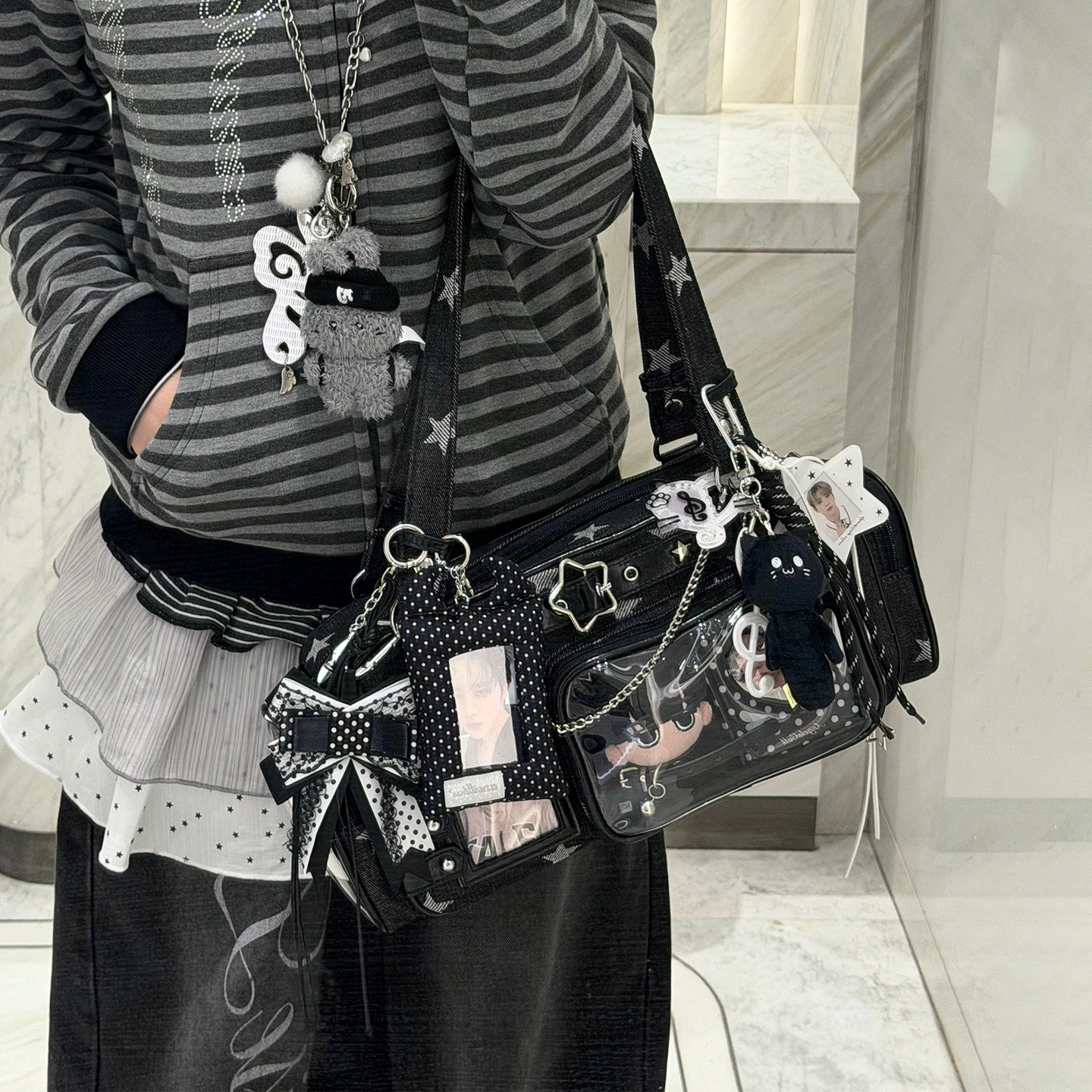 漫境优品原创痛包娃包透明女日常斜跨小食量学生卡包【方糖星匣】,淘宝优惠券,粉丝福利购,淘宝优惠卷