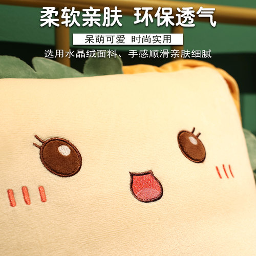 抱枕被子两用车载办公室靠垫沙发靠枕枕头折叠午睡毯子二合一车用 - 图0