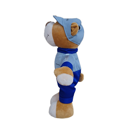 新款奔驰小熊公仔玩偶汽车4S店车载装饰礼品毛绒玩具布娃娃头盔熊 - 图2