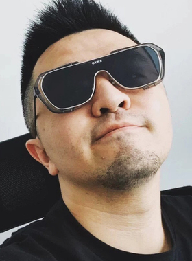 防紫外线方形男女连体镜框墨镜