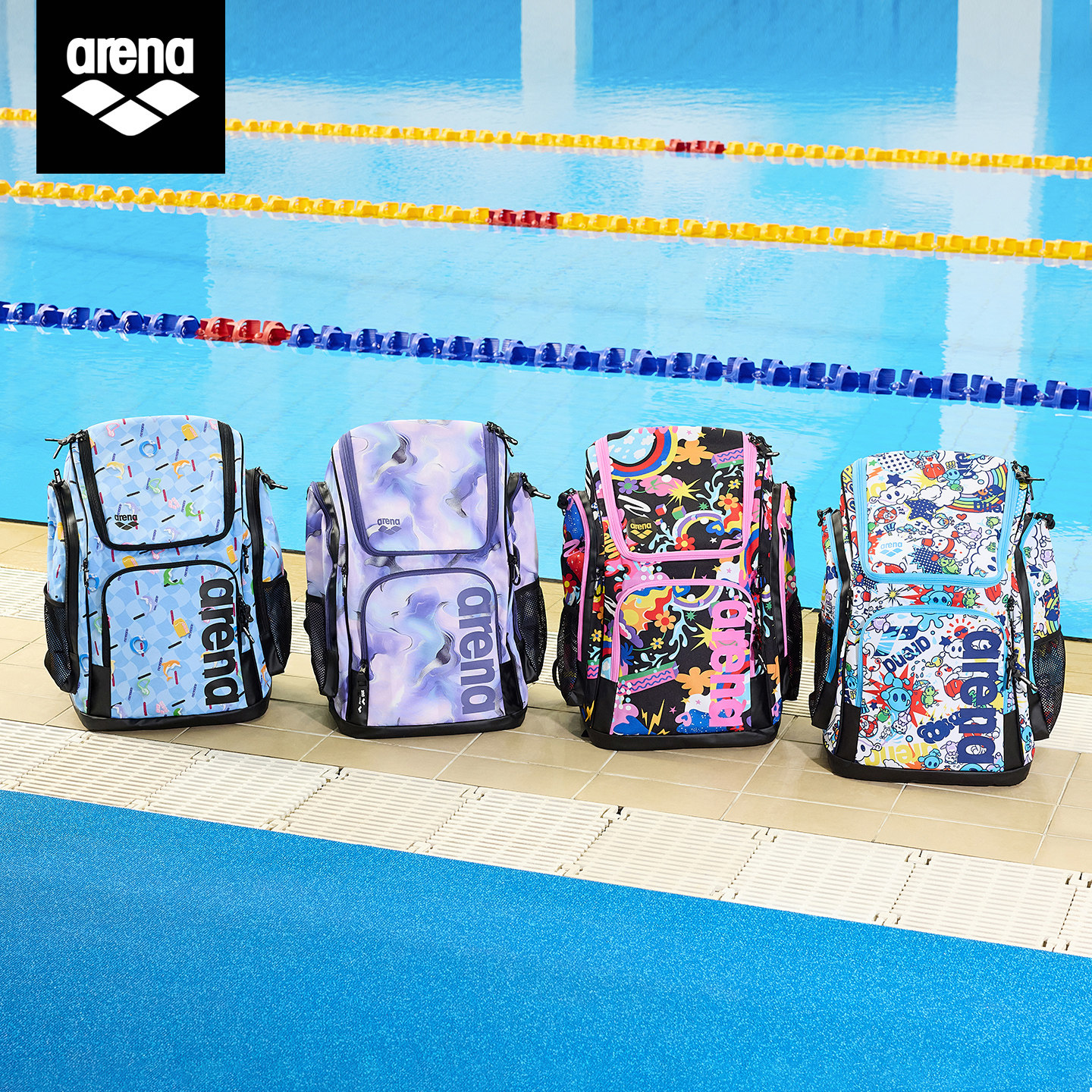 Arena swim bag for boys and girls youth training style water repellent