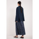 CR old money style navy blue loose blazer ບາງໆ