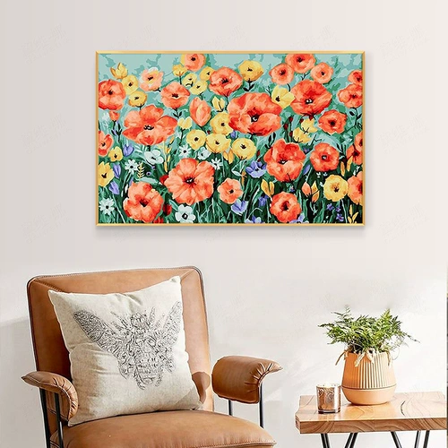 Cross -Stitch Flower Series 2021 Новая вышиваемая гостиная слегка масло вытягивает себя вышивкой 2022