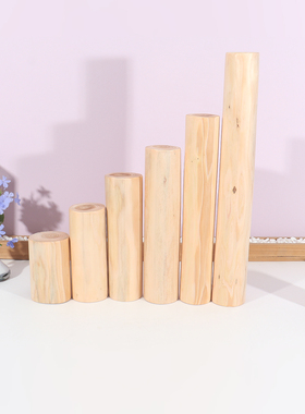 创意杉木桩原木树桩树段桌面摆件