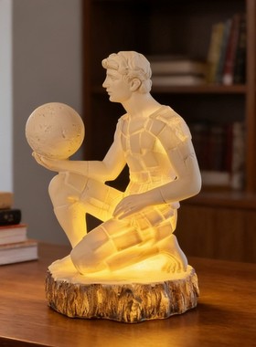 创意人物艺术小夜灯摆件简约现代雕塑摆设家居卧室书房办公室装饰