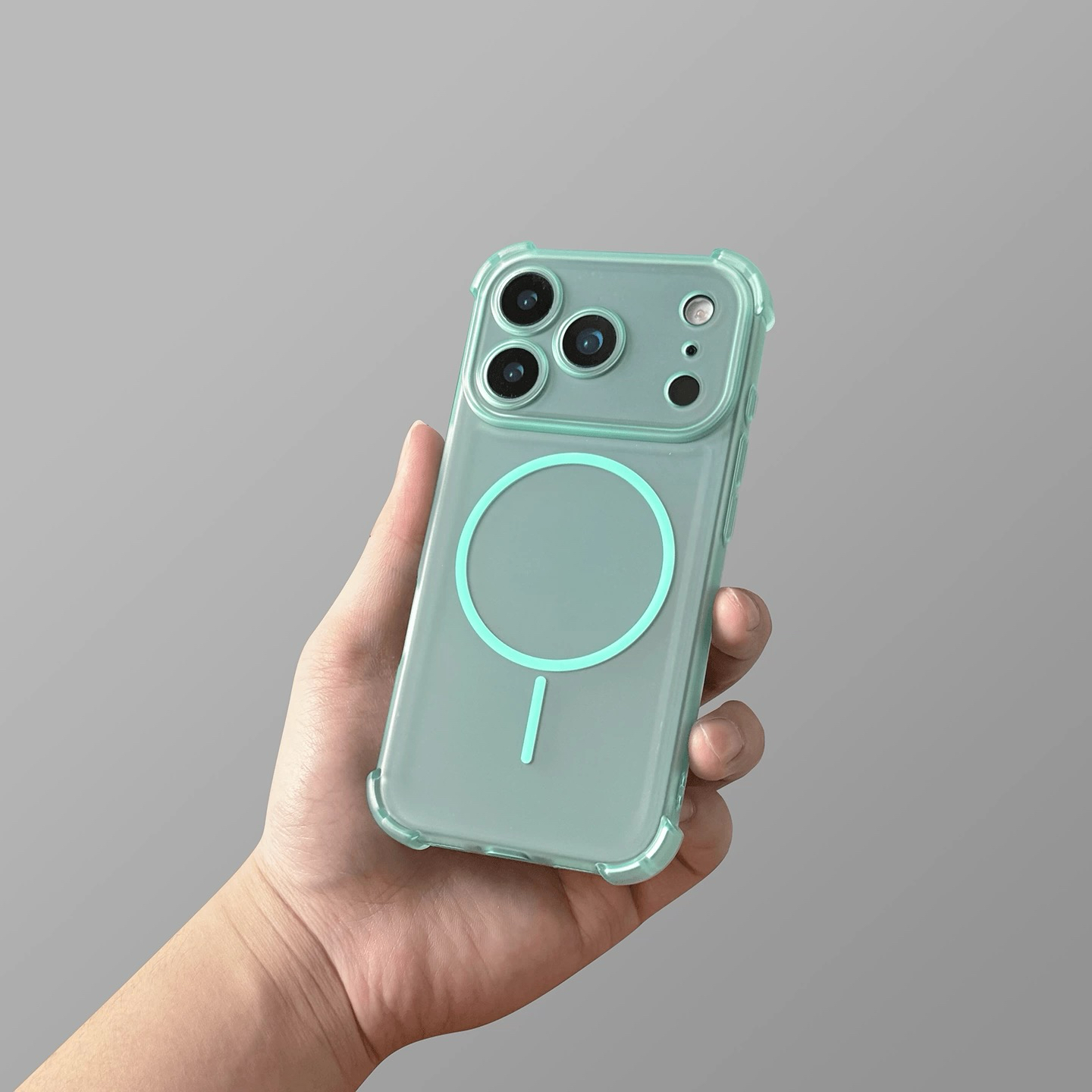 适用17pormax高级感简约马卡龙色磁吸iphone15Pro手机壳苹果16日韩小众14新款13pro磨砂气囊防摔12软硅胶air - 图1