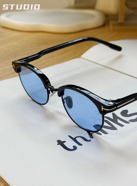 日系眉毛框痞帅墨镜小脸可配度数