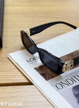 欧美新款小脸辣妹黑色太阳镜女偏光遮阳防紫外线复古方形墨镜男潮