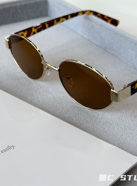 港式老钱风复古时尚小脸圆脸墨镜